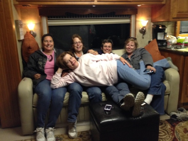 this is one of my FAV'S - Dr. Jo, me, Tracy, Cori and Momma TX Jo on our laps