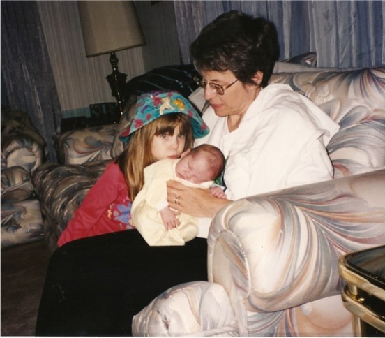 Michelle and Grama with you when you were a little teeny baby
