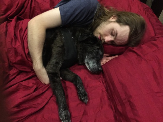 Our boy and his dog - like old times