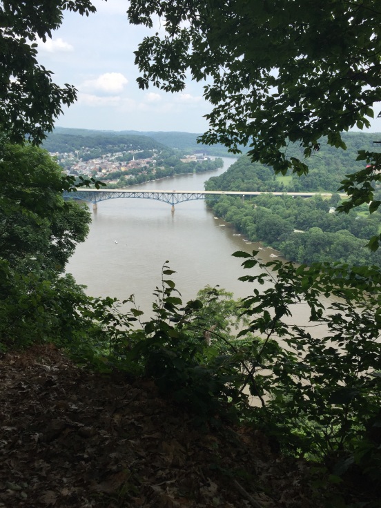 the reward - a view of the Allegheny River and town of Natrona Heights