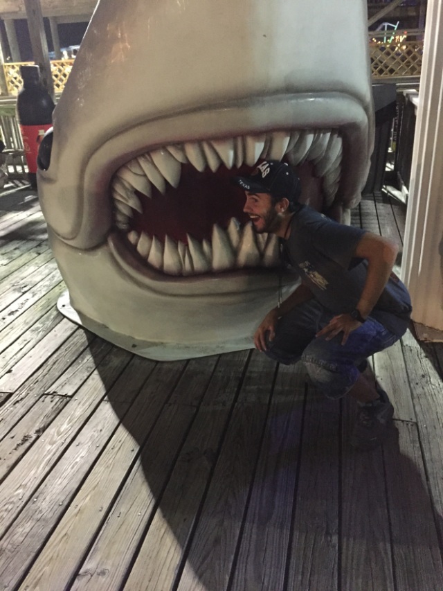Alberto getting bit by a shark!