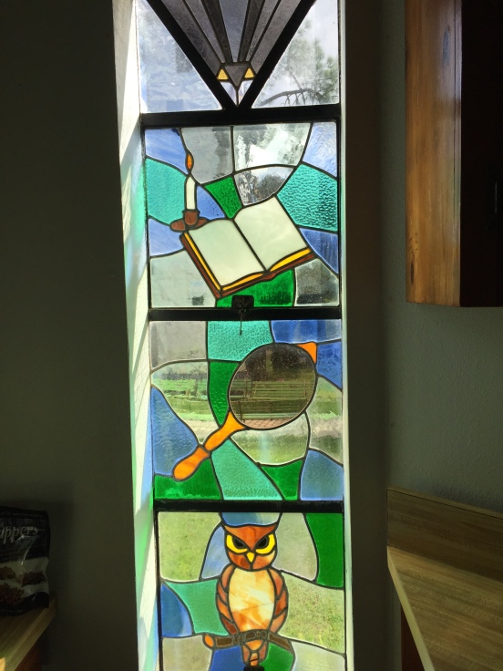 there was tons of stained glass the owner created himself