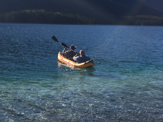 kayaking on Muncho Lake